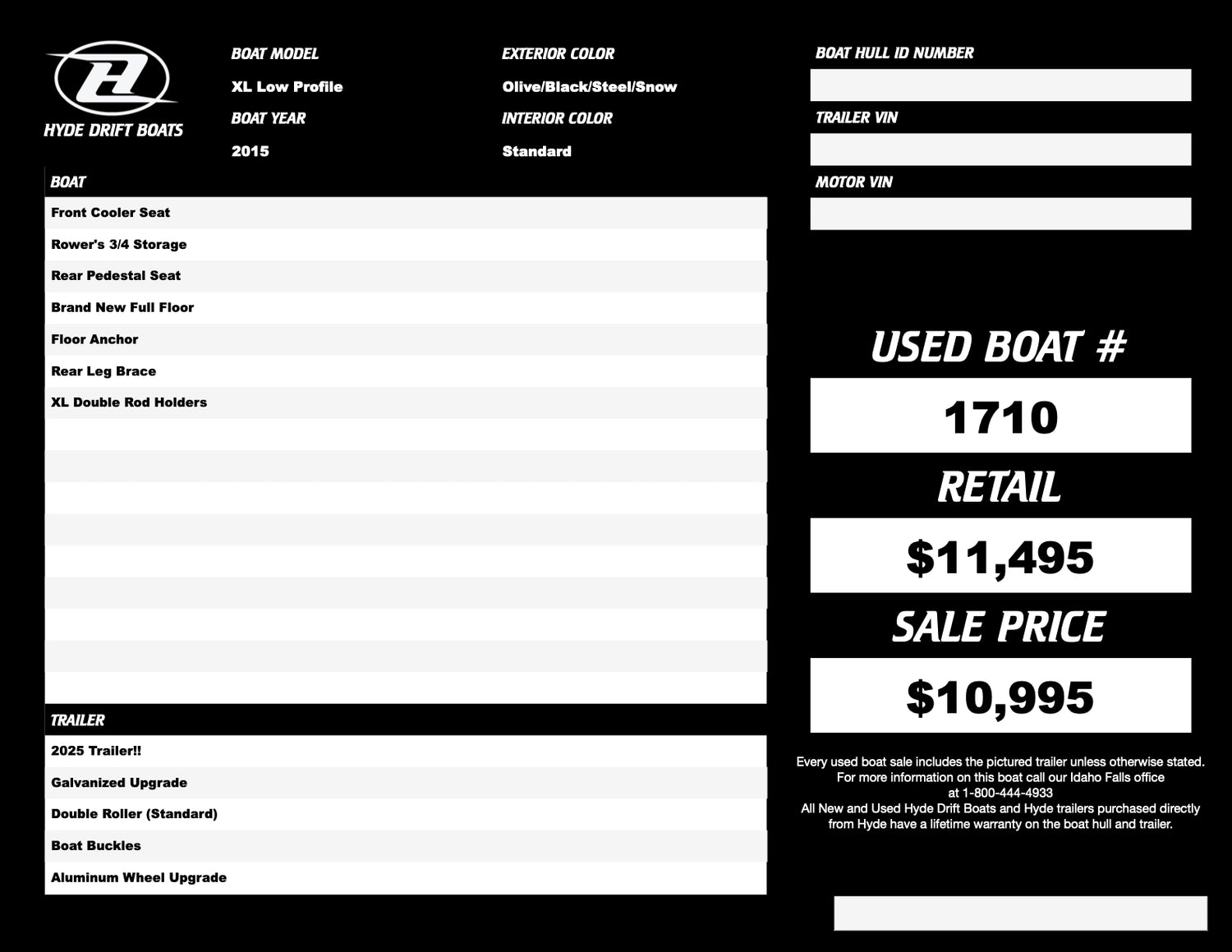 2015 Hyde XL Low Profile