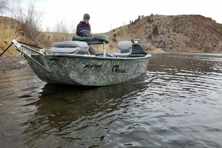 Camo skiff drift boat