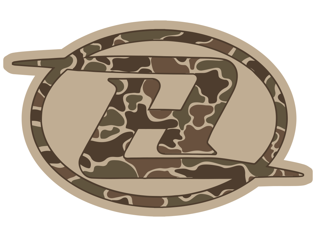 Camo H Sticker