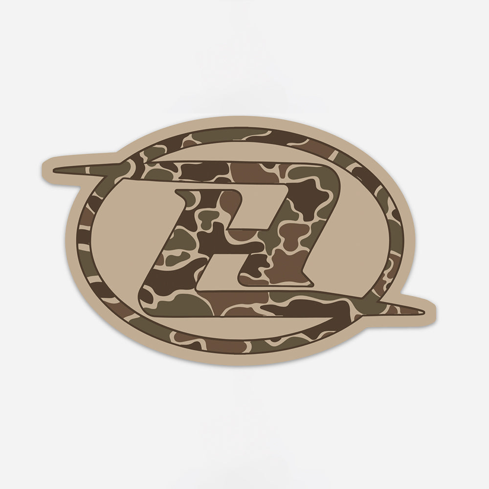 Camo H Sticker