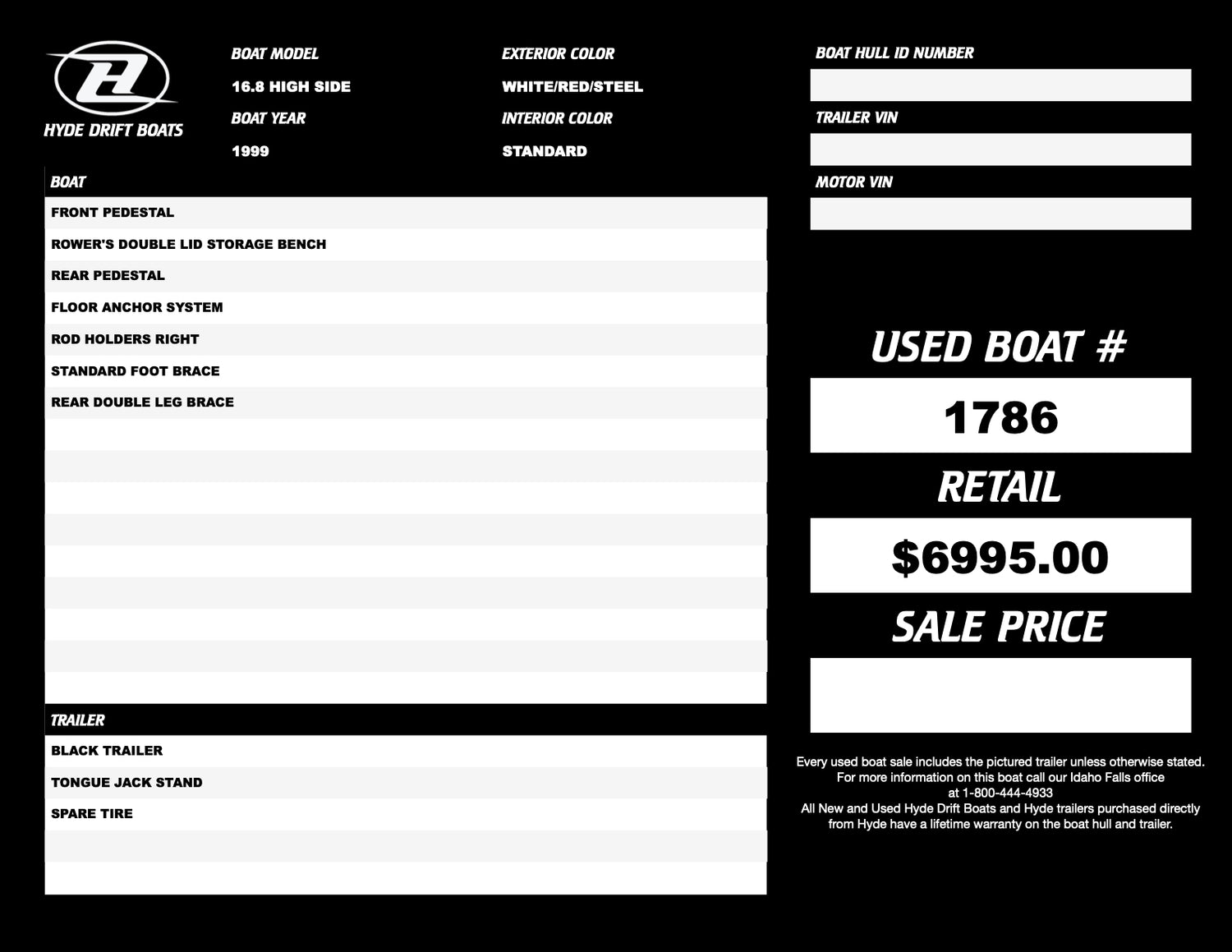 1999 Hyde 16.8' High Side