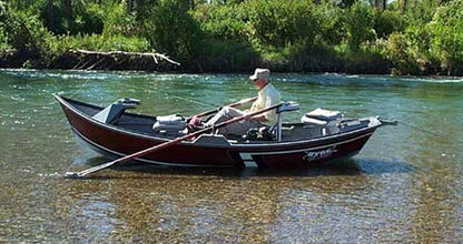 drift boat in river