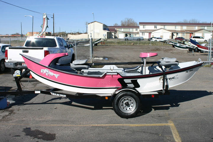 pink drift boat