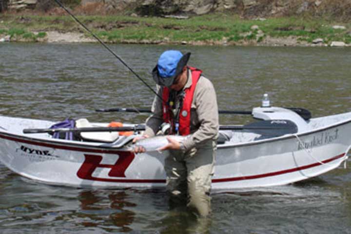 fly fishing for trout